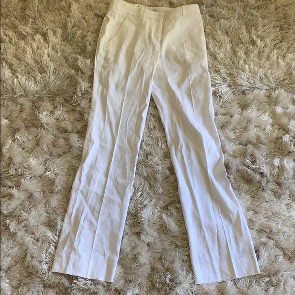 Women’s Theory White Linen Pants - Picture 1 of 4